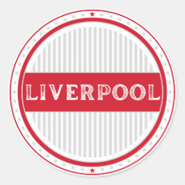 Liverpool City Pride Emblem – Englische Identität Runder Aufkleber
