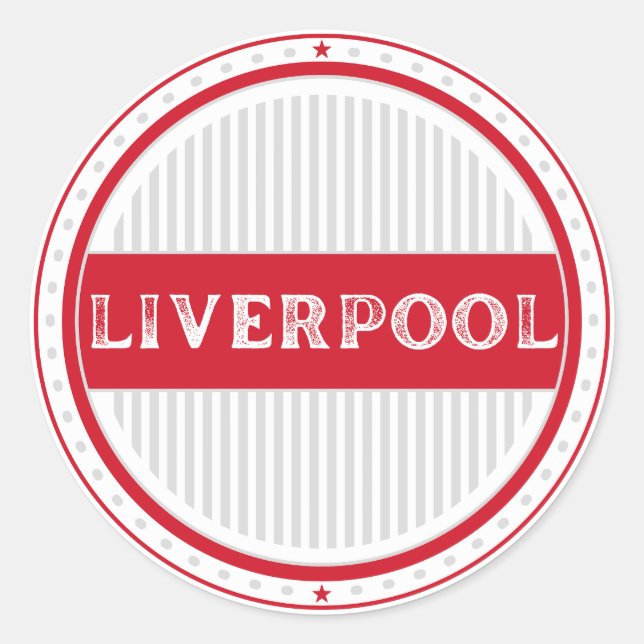 Liverpool City Pride Emblem – English Identity Runder Aufkleber (Vorderseite)