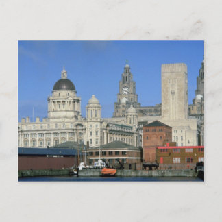 Liverpool city skyline, England, Großbritannien Postkarte