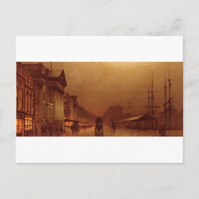 Liverpool Customs House von John Atkinson Grimshaw Postkarte (Vorderseite)
