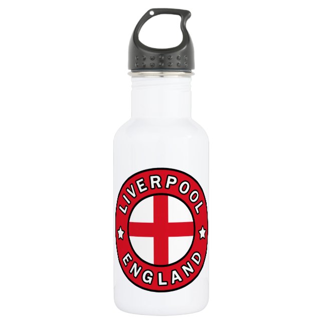 Liverpool England Edelstahlflasche (Vorderseite)