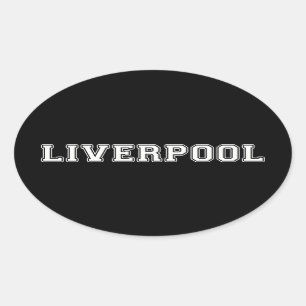 Liverpool England Ovaler Aufkleber