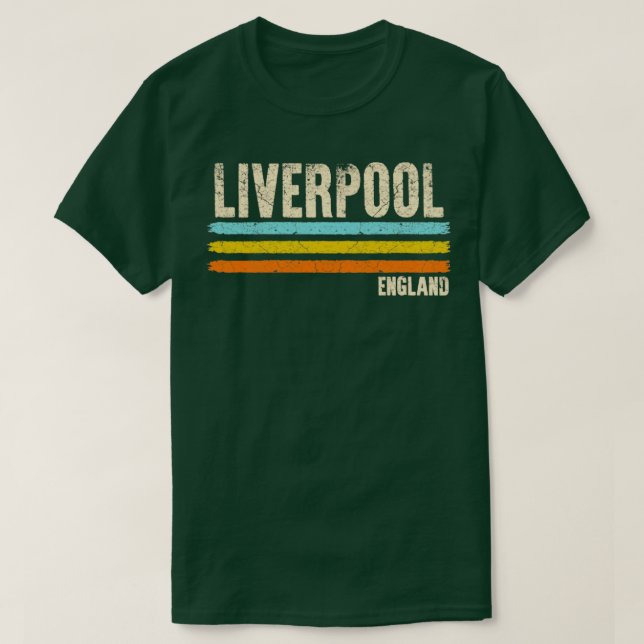 Liverpool England Retro T-Shirt (Design vorne)