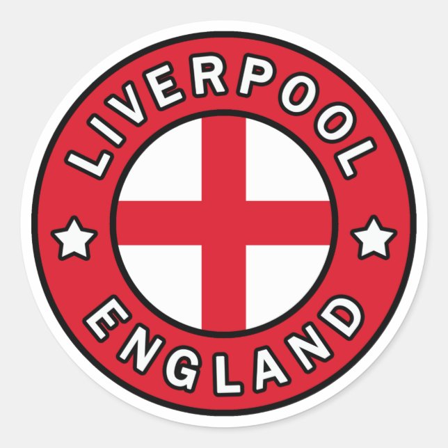 Liverpool England Runder Aufkleber (Vorderseite)