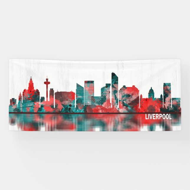 Liverpool England Skyline Banner (Horizontal)
