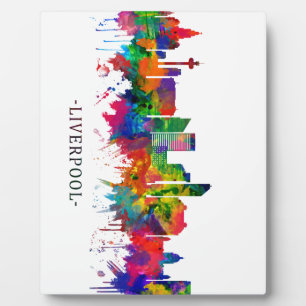 Liverpool England Skyline Fotoplatte