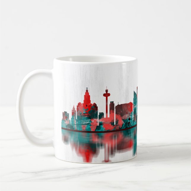Liverpool England Skyline Kaffeetasse (Links)