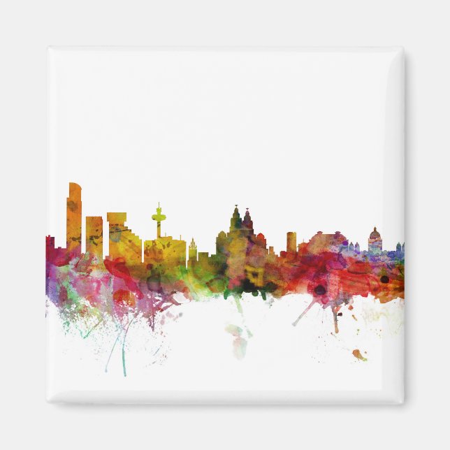 Liverpool England Skyline Magnet (Vorne)