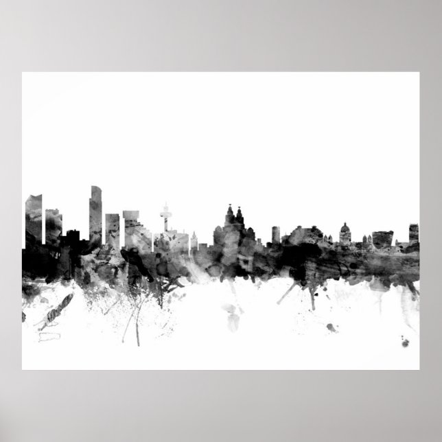 Liverpool England Skyline Poster (Vorne)