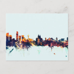 Liverpool England Skyline Postkarte