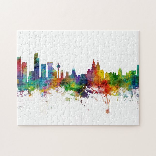 Liverpool England Skyline Puzzle (Horizontal)