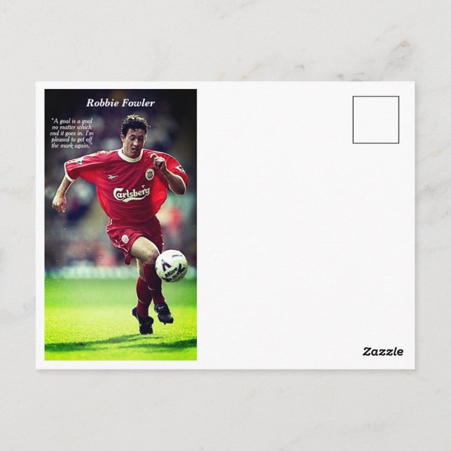 Liverpool FC Legend Series - Robbie Fowler Postkarte (Rückseite)