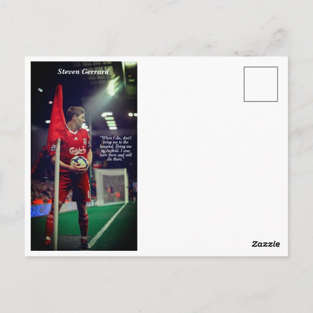 Liverpool FC Legend Series - Steven Gerrard Postkarte (Rückseite)