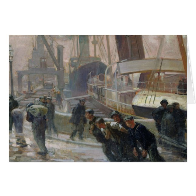 Liverpool-Hafenarbeiter bei Dawn, 1903 (Vorderseite (Horizontal))