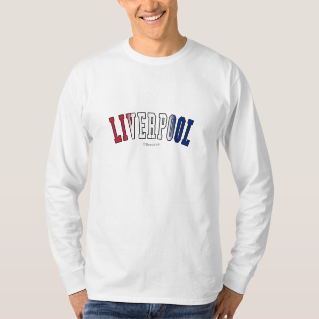 Liverpool in den Königreich-Staatsflaggefarben T-Shirt (Vorderseite)
