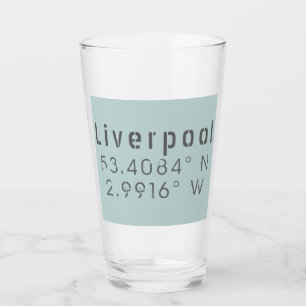 Liverpool Latitude Länge Glas