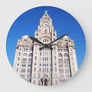 Liverpool Leber Gebäude Große Wanduhr