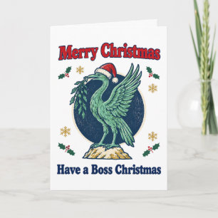 Liverpool Liver Bird Scouse Boss Weihnachten Karte