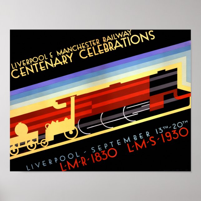 Liverpool Manchester Railvintage Poster (Vorne)