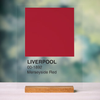 Liverpool Merseyside Red - Klarer Hintergrund Acrylschild