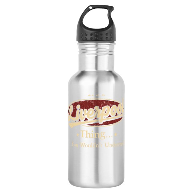 Liverpool Name Wasser Flasche Edelstahlflasche (Vorderseite)