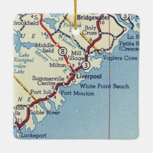 Liverpool NS Vintage Karte Keramikornament