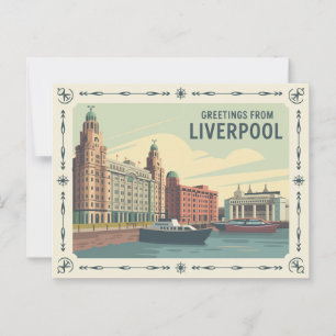 Liverpool Postcard Vintage Travel Postkarte