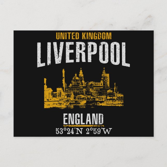 Liverpool Postkarte (Vorderseite)