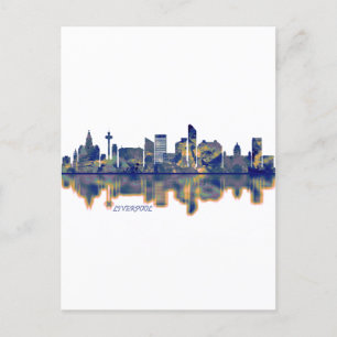 Liverpool Skyline Feiertagspostkarte