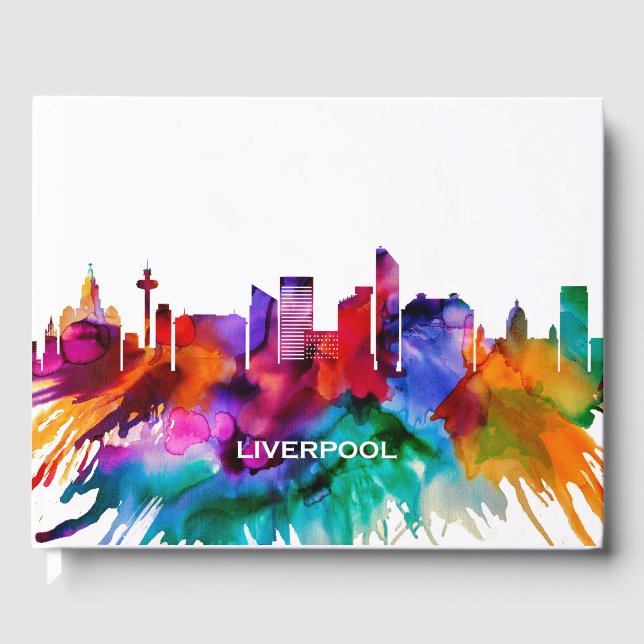 Liverpool Skyline Gästebuch (Vorderseite)