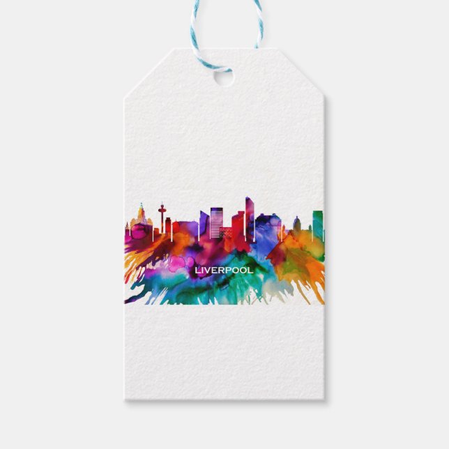Liverpool Skyline Geschenkanhänger (Vorderseite)