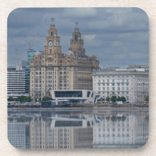 Liverpool Skyline Reflektion Getränkeuntersetzer