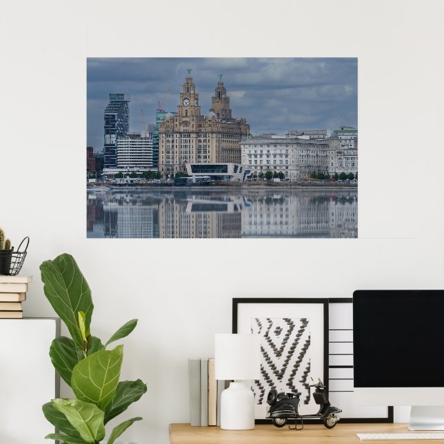 Liverpool Skyline Reflektion Poster (Heimbüro)