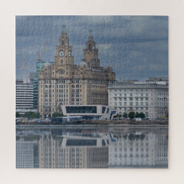 Liverpool Skyline Reflektion Puzzle (Vertikal)