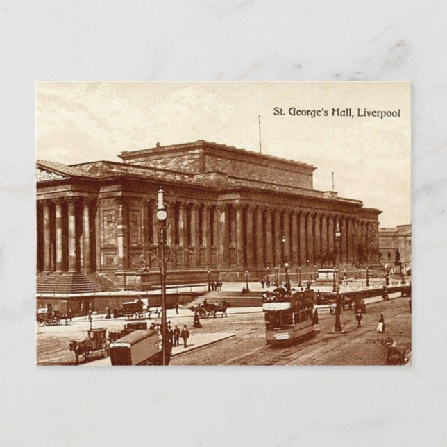 Liverpool, St. George's Hall Postkarte (Vorderseite)