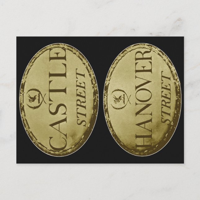 Liverpool Street Signs : Circa Anfang 1800 Postkarte (Vorderseite)