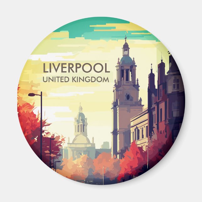 Liverpool United Kingdom Travel Magnet (Vorne)