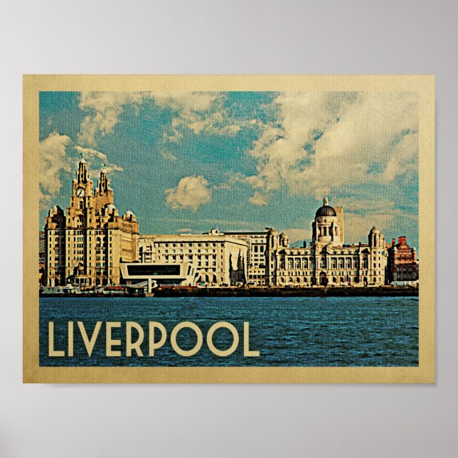 Liverpool Vintage Travel Poster (Vorne)