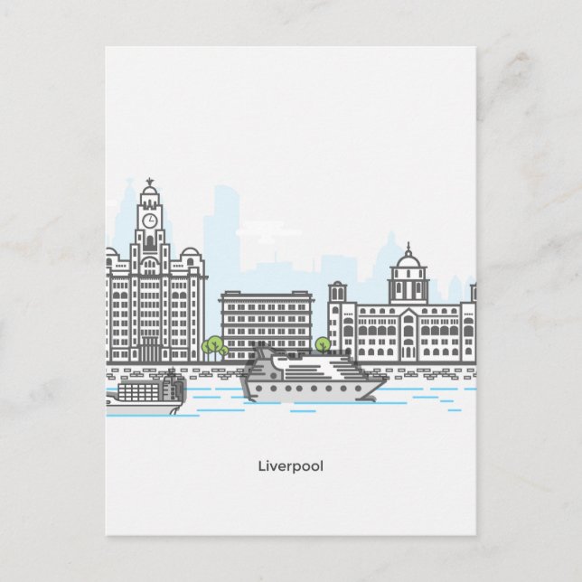 Liverpool Waterfront Postkarte (Vorderseite)
