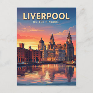Liverpool Waterfront Vereinigtes Königreich Postkarte