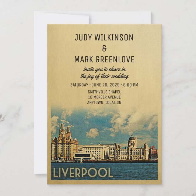 Liverpool Wedding Invasion UK England Einladung (Vorderseite)