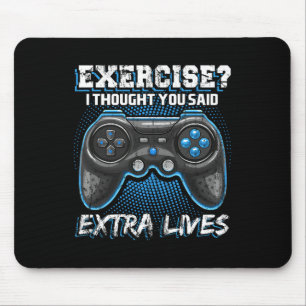 Lives Funny Video Game Controller Retro Gamer Boys Mousepad