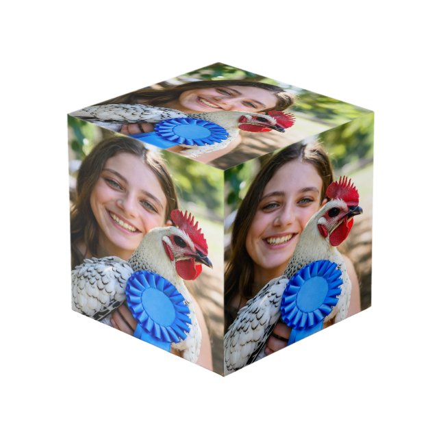 Livestock Show Poultry Photo Customize Würfel (Vorderseite Schrägansicht)