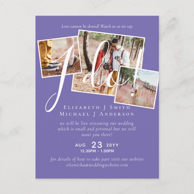 Livestreaming Sehen Sie uns sagen, ich tue! FOTO H Postkarte (Vorderseite)