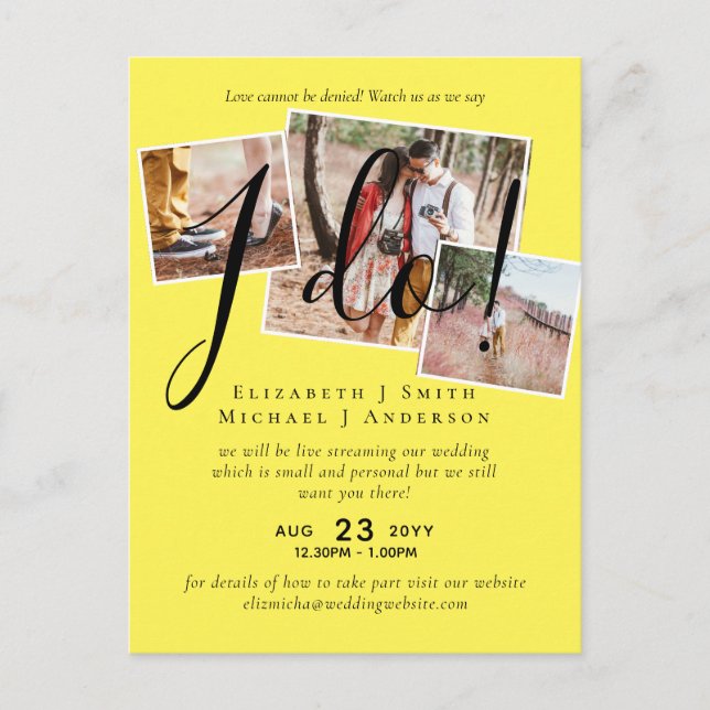 Livestreaming Sehen Sie uns sagen, ich tue! FOTO H Postkarte (Vorderseite)