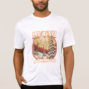 Livigno italy Snowboarding-Logo T-Shirt
