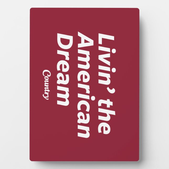 Livin' amerikanischer Traum Fotoplatte (Vorderseite)