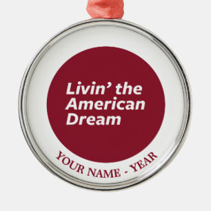 Livin der amerikanische Traum 2 Silbernes Ornament
