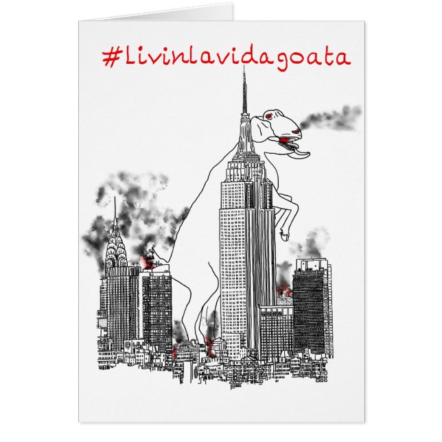 Livin La Vida Goata Drehziege New York Slogan (Vorne)