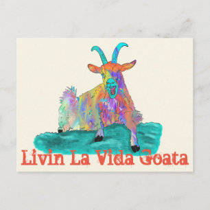 Livin La Vida Goata lustiger schreiender Postkarte